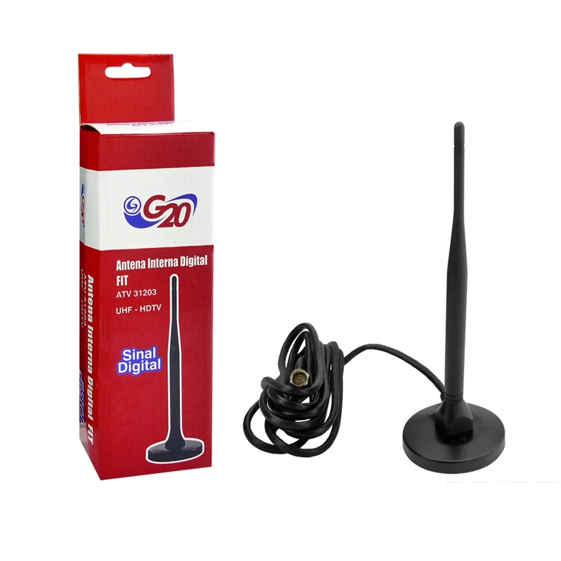 Antena TV Digital HD Magnética HDTV G20 3