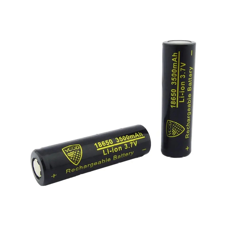 Pack 2 Batería 18650 VCOD Recargable 3500mah Plana 1