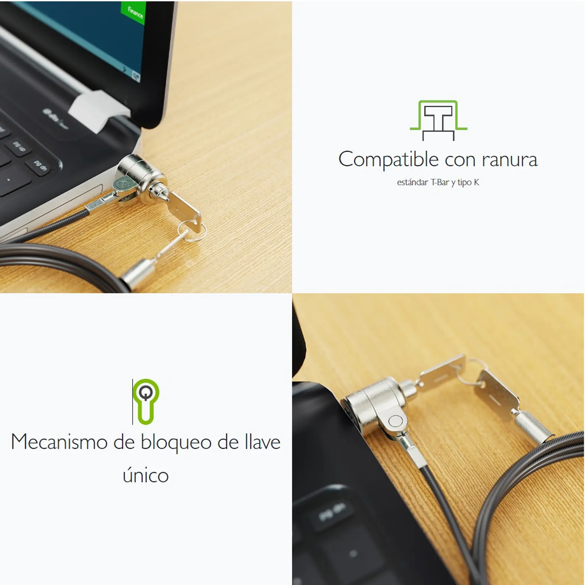 Candado Seguridad Notebook Bolt K Llave Klip Xtreme 2