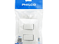 Interruptor Doble Pared Muro 250v 10a Philco Blanco  - Miniatura 2