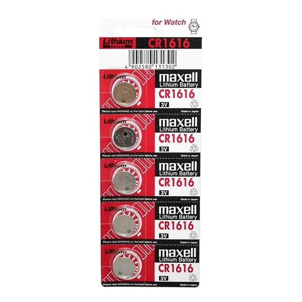 Pack 5 Pilas Maxell Botón Litio Cr1616 3V 1