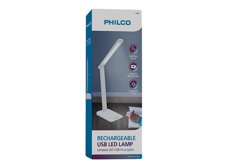 Lampara Led Escritorio Recargable Philco Dl367 2