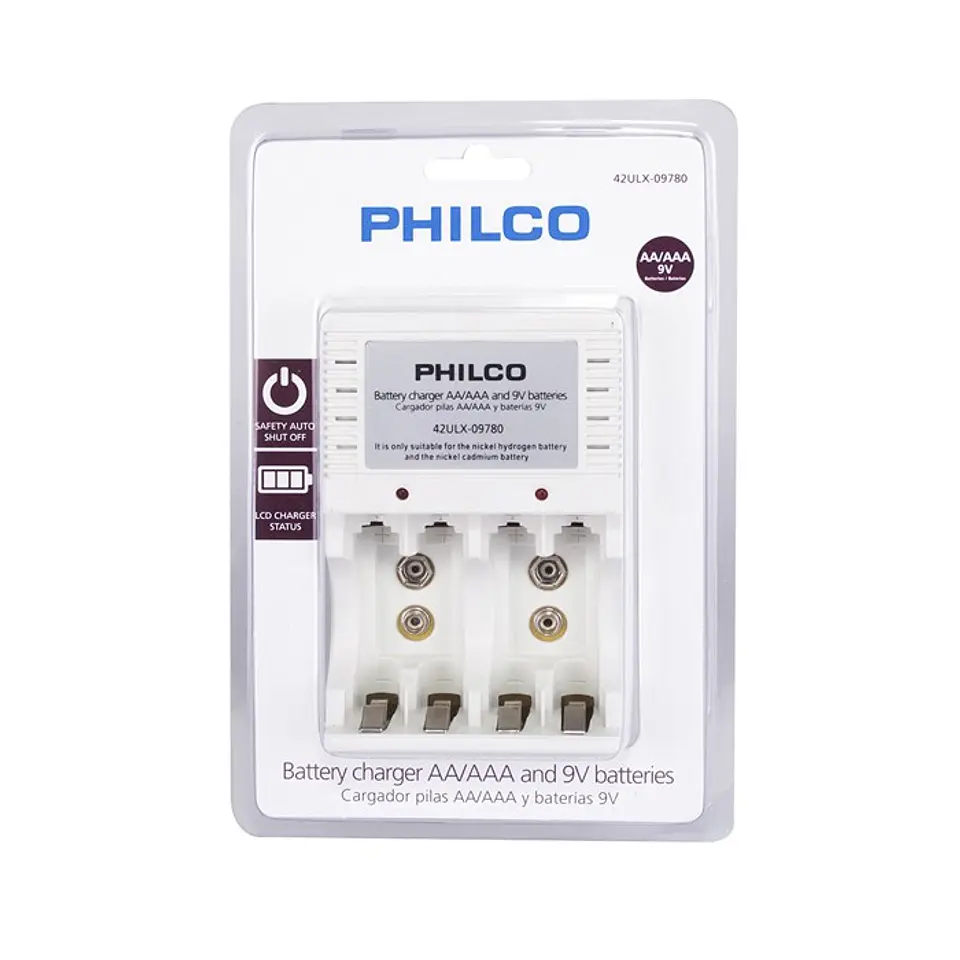 Cargador Pilas Philco 4 Aa/Aaa 9 Volts 1