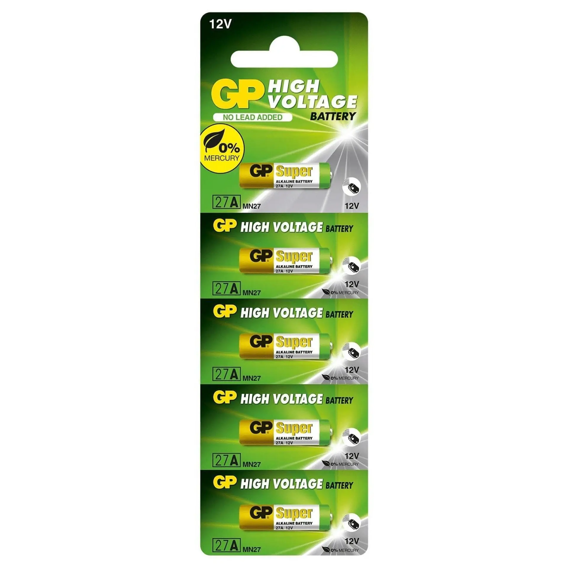 Pack 5 Pilas GP 27A Lr27 Alcalina Blister 1