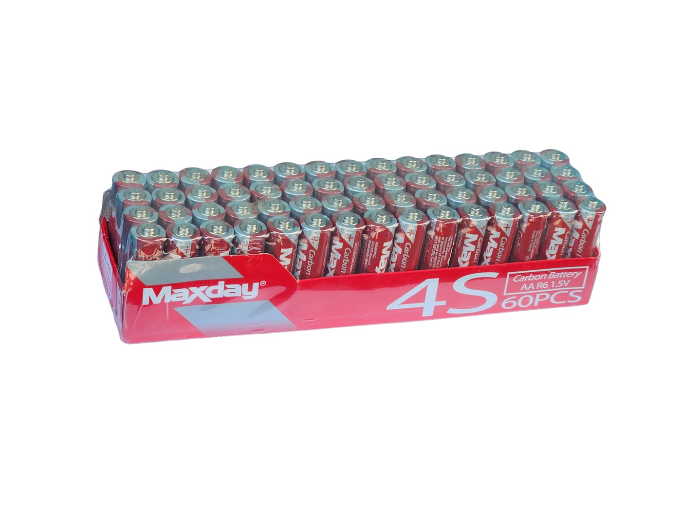 Pack 60 Pilas Maxday AA Carbon Battery R6 1