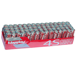 Pack 60 Pilas Maxday AA Carbon Battery R6
