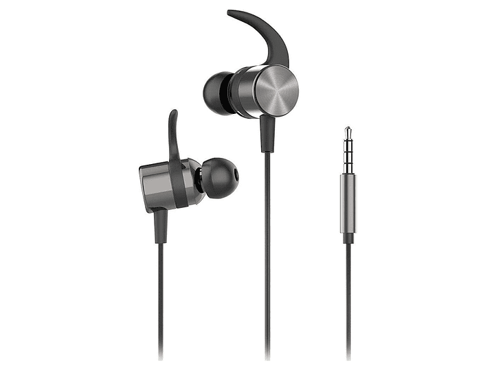 Audifonos HP In-ear con micrófono DHH-3114 Negro Jack 3.5 1