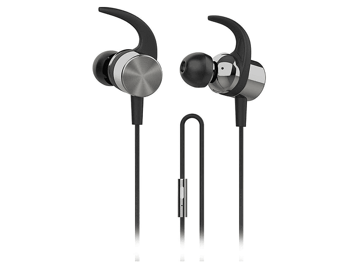Audifonos HP In-ear con micrófono DHH-3114 Negro Jack 3.5 3