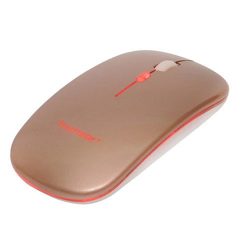Mouse Slim Dual Inalámbrico Tecmaster Recargable Rosa TM-100516-PK