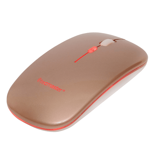 Mouse Slim Dual Inalámbrico Tecmaster Recargable Rosa
