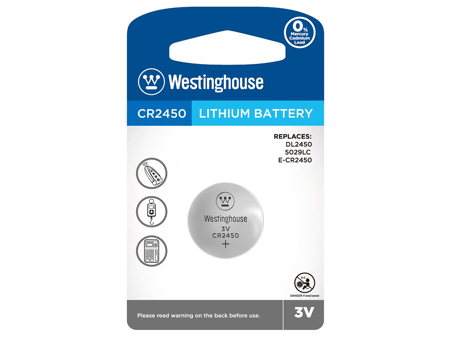 Pila De Lithium Westinghouse Cr2450 Unitaria 1