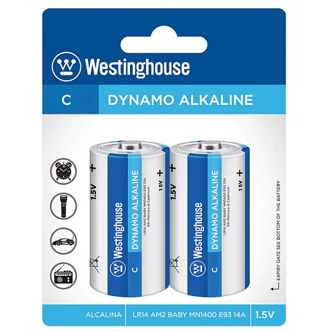 Pack 2 Pilas Dynamo Alcalina C Westinghouse