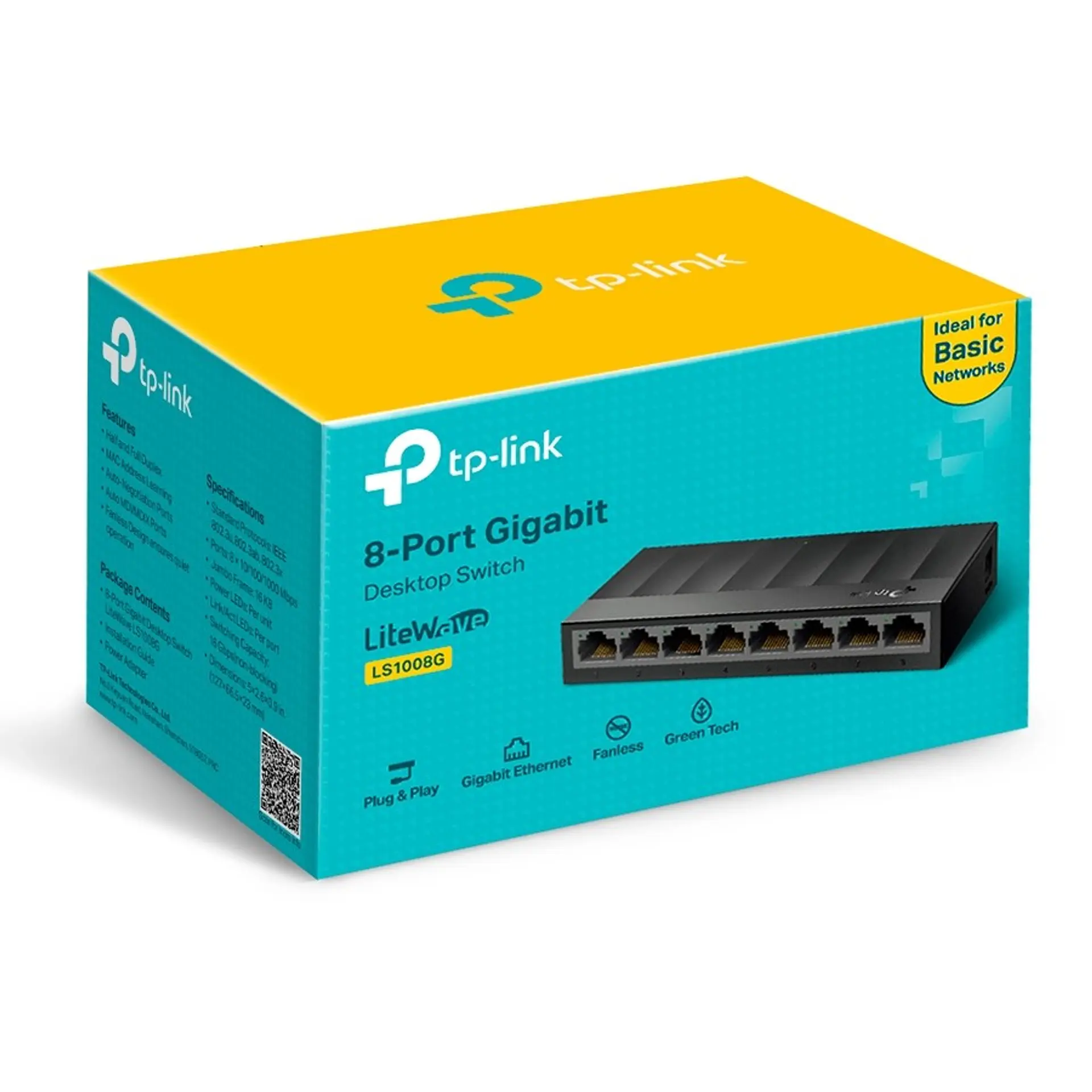 Switch Tp-Link 8-Port Gigabit 10/100/1000Mbp LS1008G 5