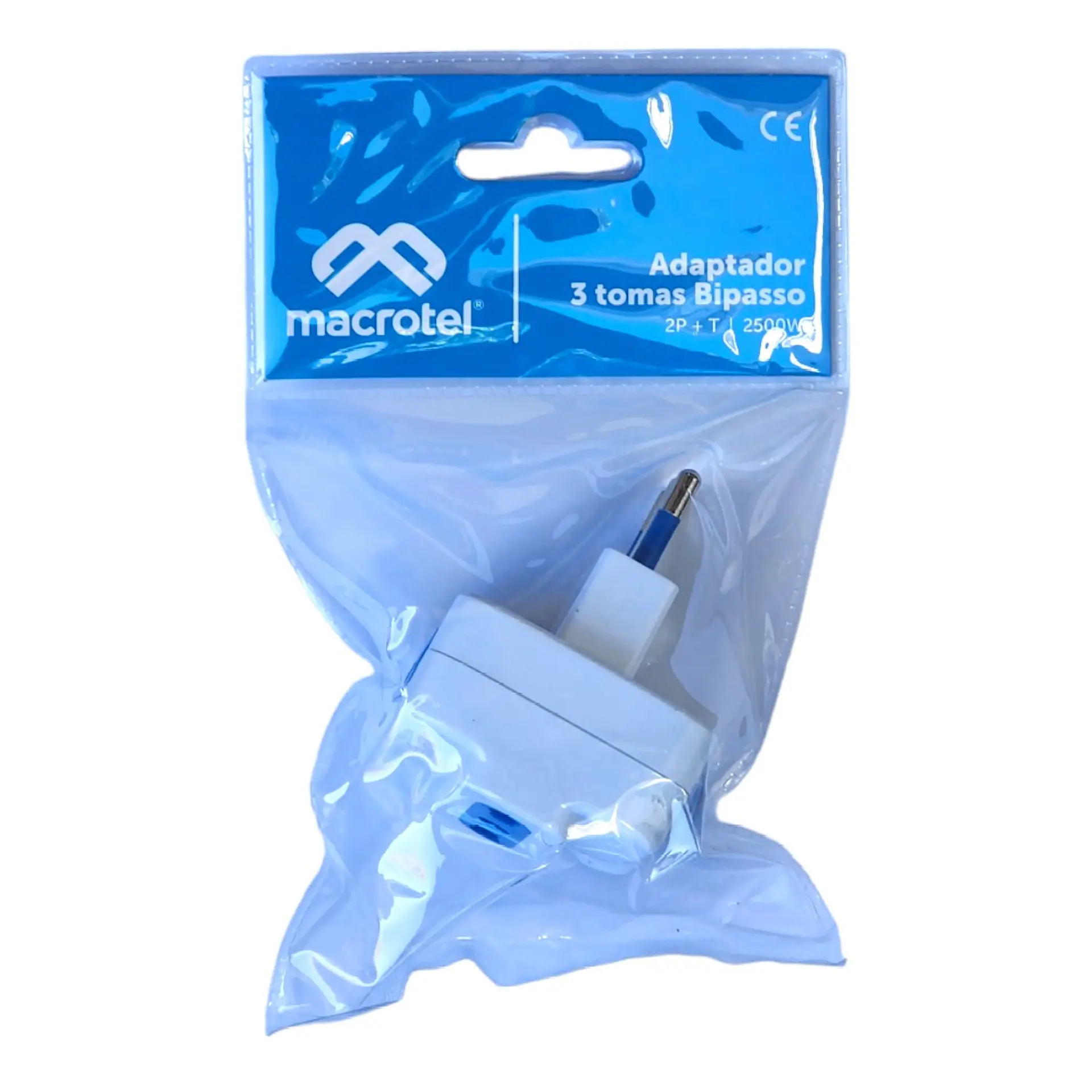 Enchufe Adaptador Triple Bipaso Macrotel 10/16 2500w 1