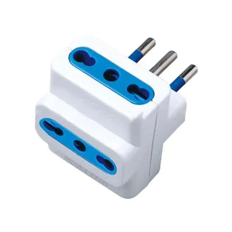 Enchufe Adaptador Triple Bipaso Macrotel 10/16 2500w 2