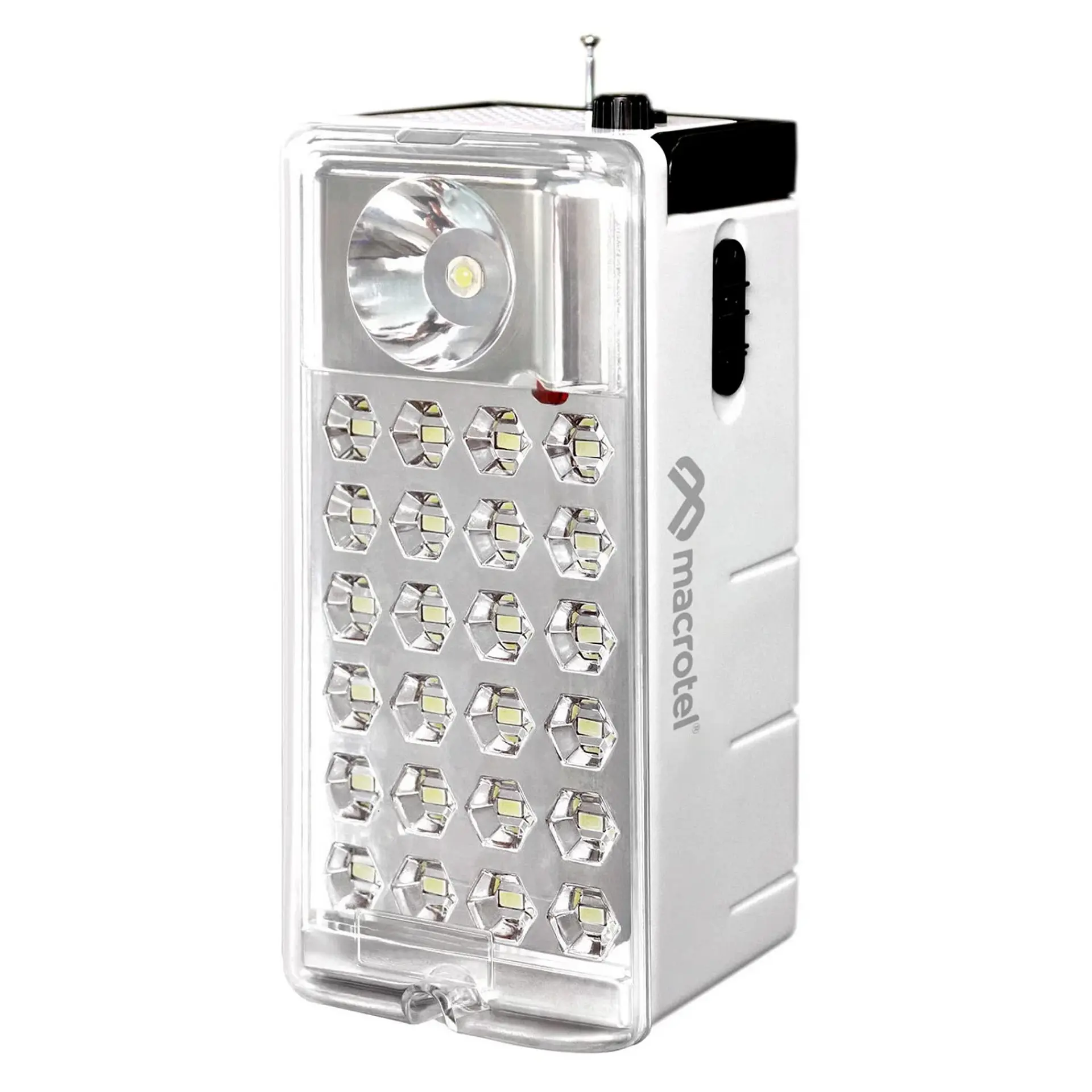 Foco Luz De Emergencia Macrotel 24 Led Con Radio FM 1