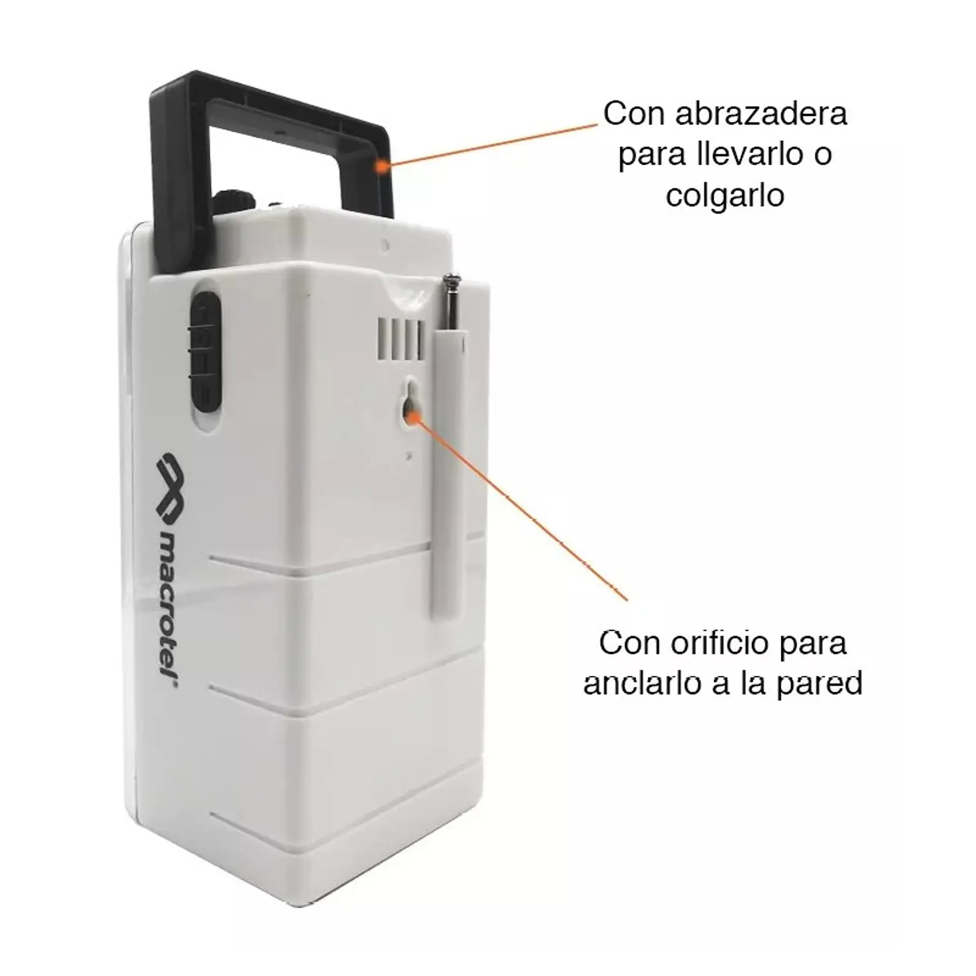Foco Luz De Emergencia Macrotel 24 Led Con Radio FM 2