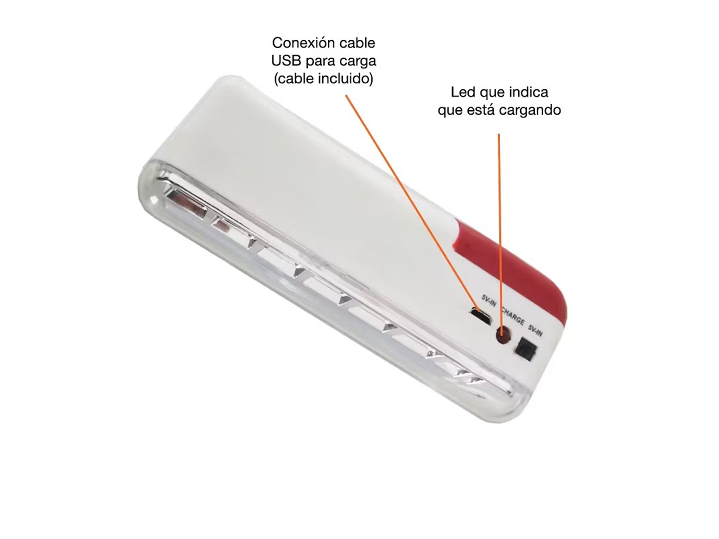 Foco Lampara Emergencia Macrotel 14 led + 1 Tubo led 4