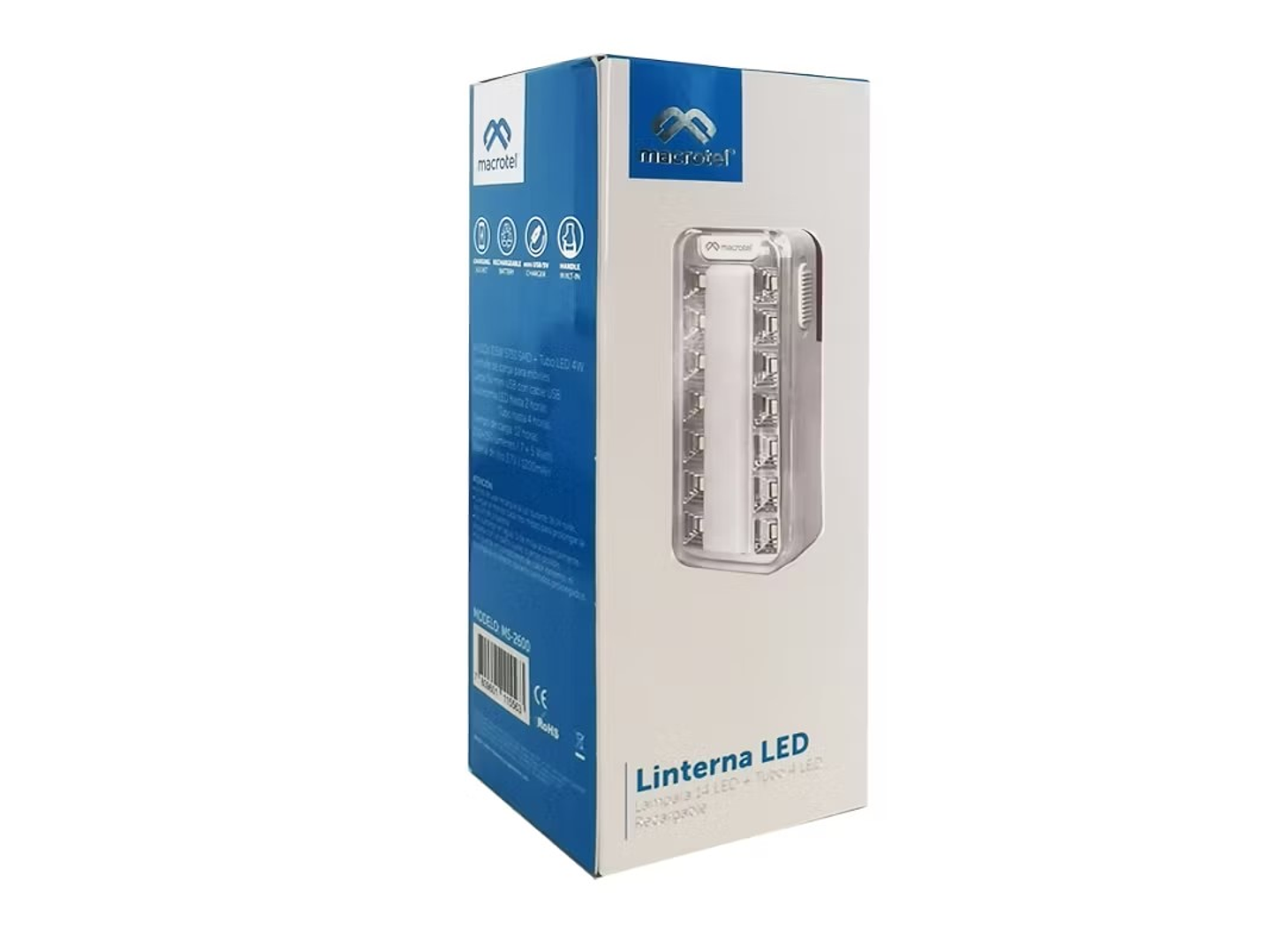 Foco Lampara Emergencia Macrotel 14 led + 1 Tubo led 5