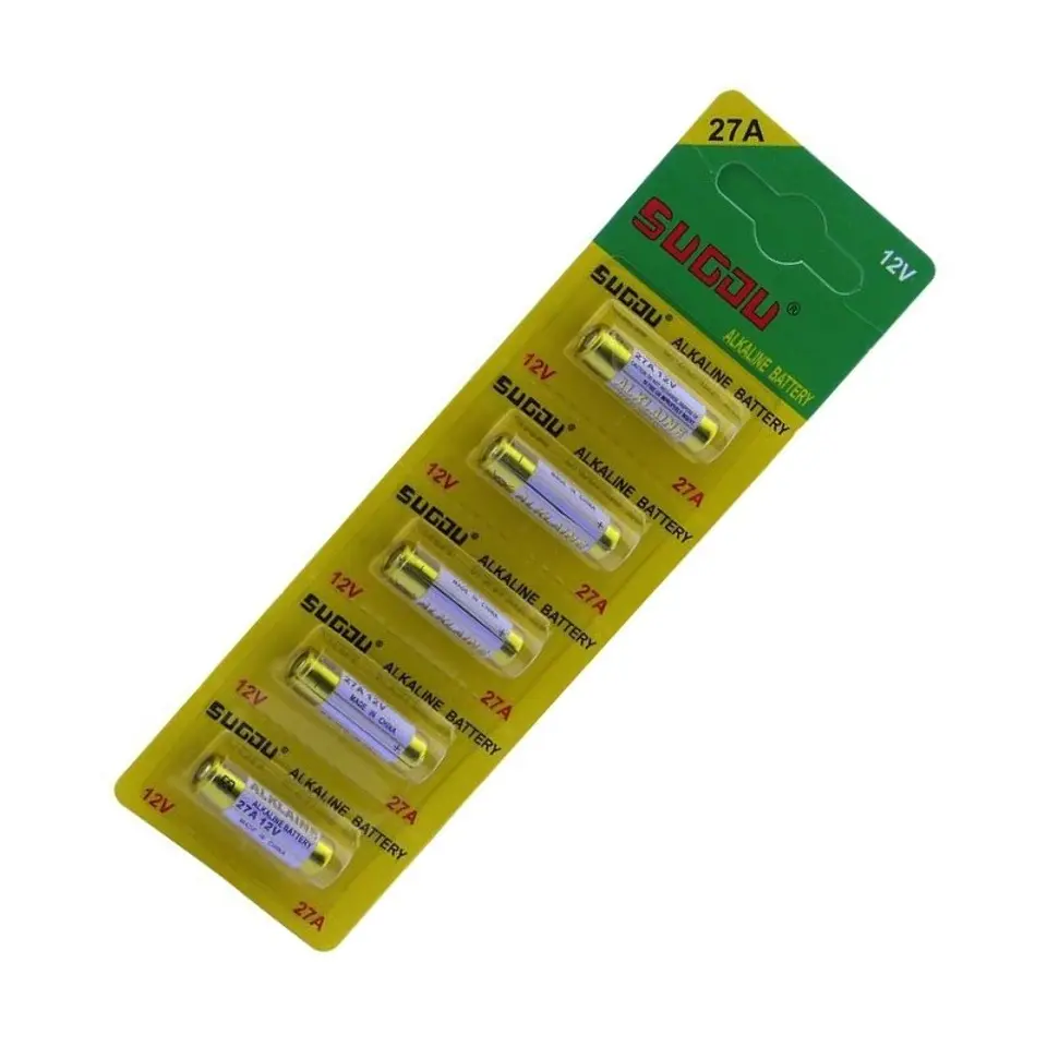 Pack 5 Pilas Sugou 27A Lr27 Alcalina Blister 3