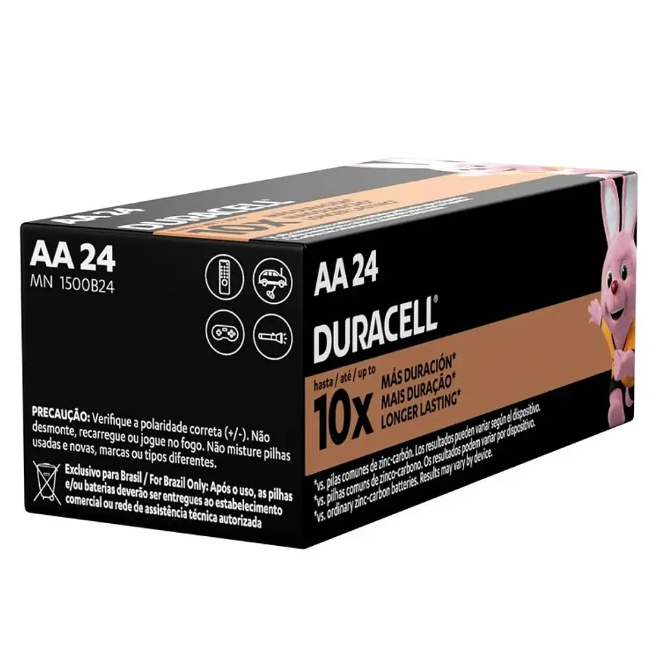 Pack 24 Pilas Duracell AA Alcalina Caja 3