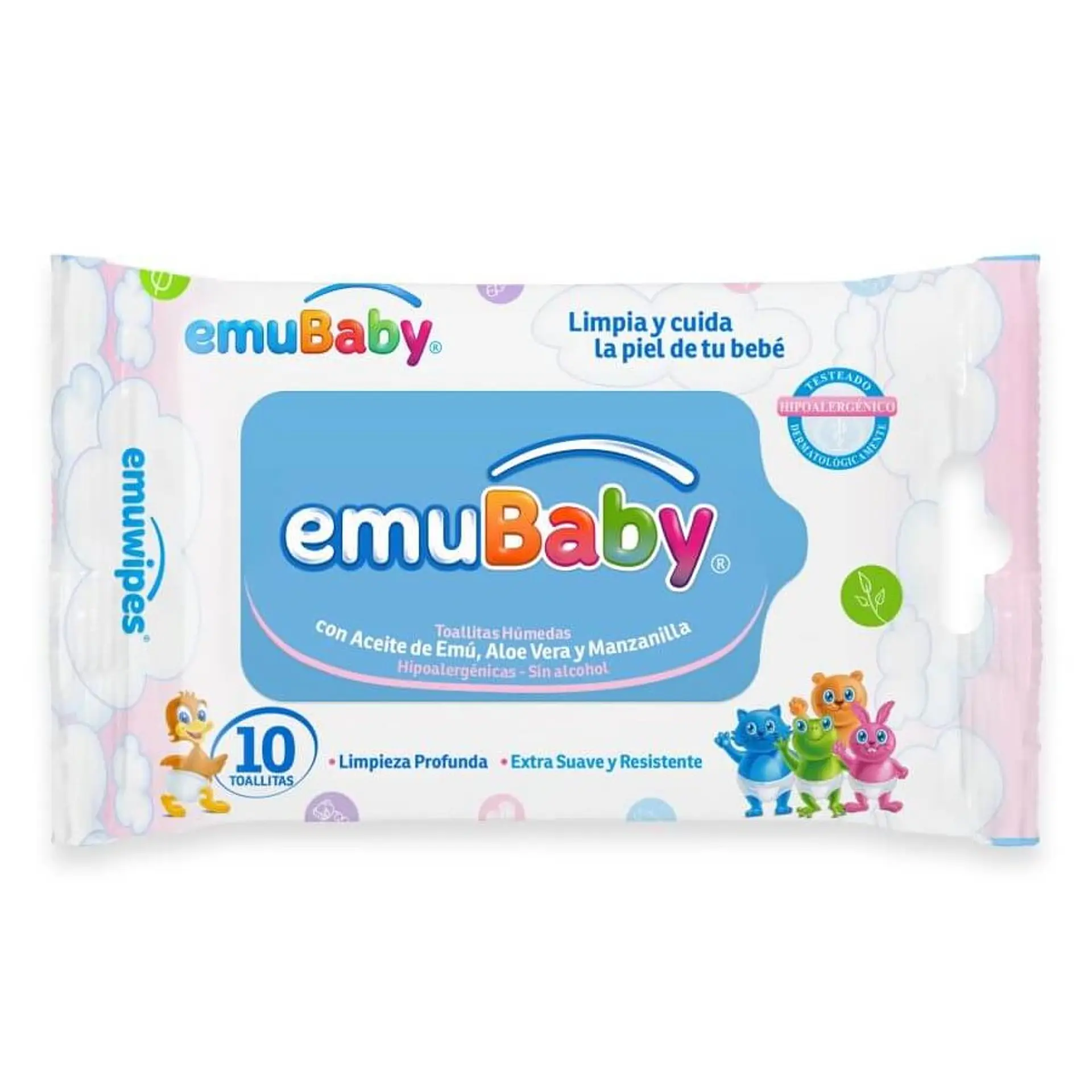 Toallitas Húmedas Emuwipes Premium 10 Un 1