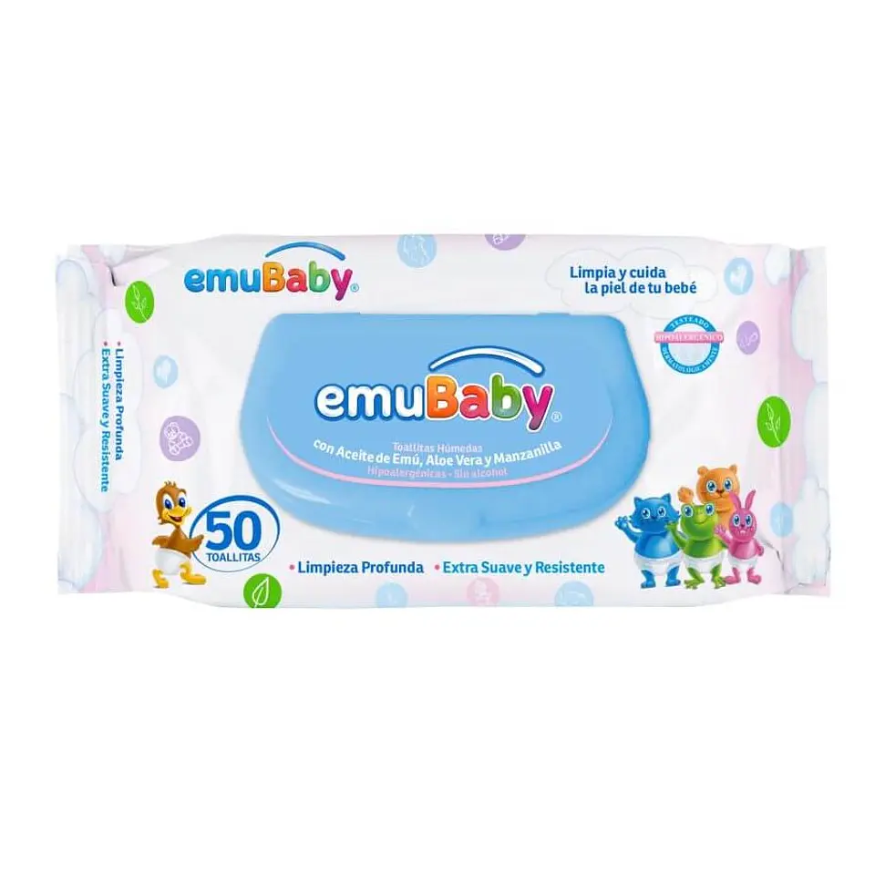 Toallitas Húmedas Emuwipes Premium 50 Un 2