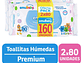 Toallitas Húmedas Emuwipes Premium 160 un (2x80) Un - Miniatura 1