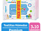 Toallitas Húmedas Emuwipes Premium 3x10 Un - Miniatura 1