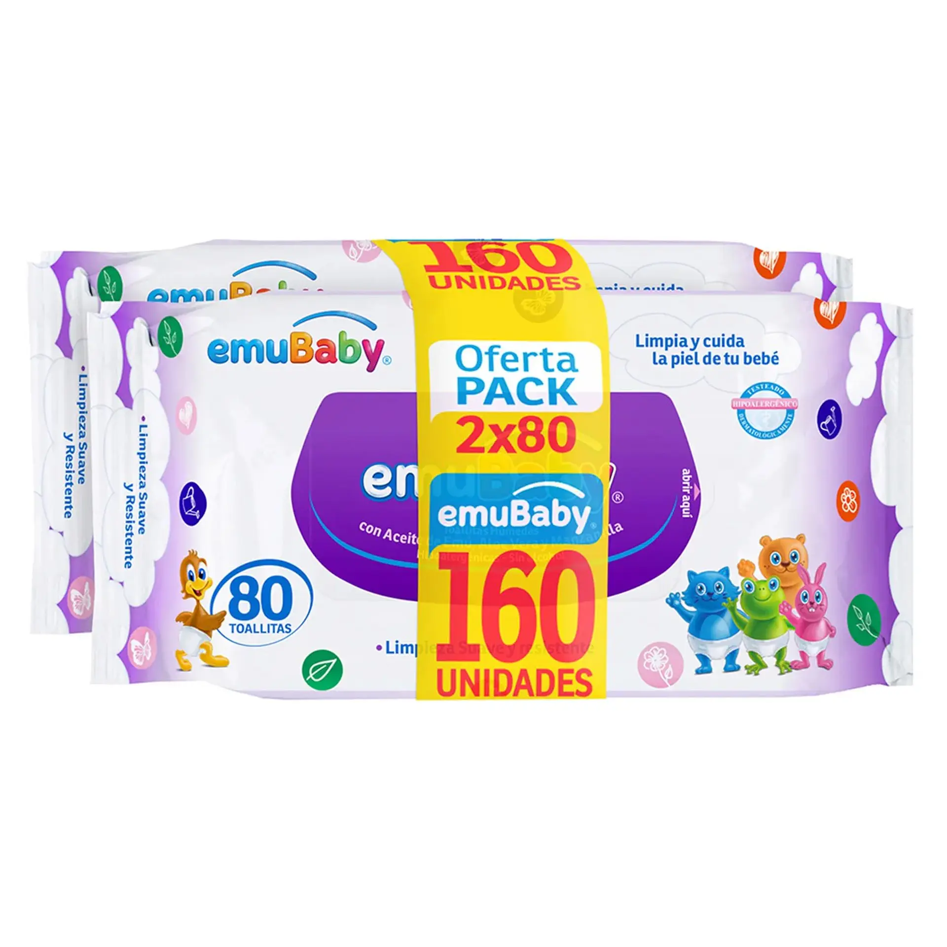 Toallitas Húmedas Emuwipes Superior 2x80 Un 2