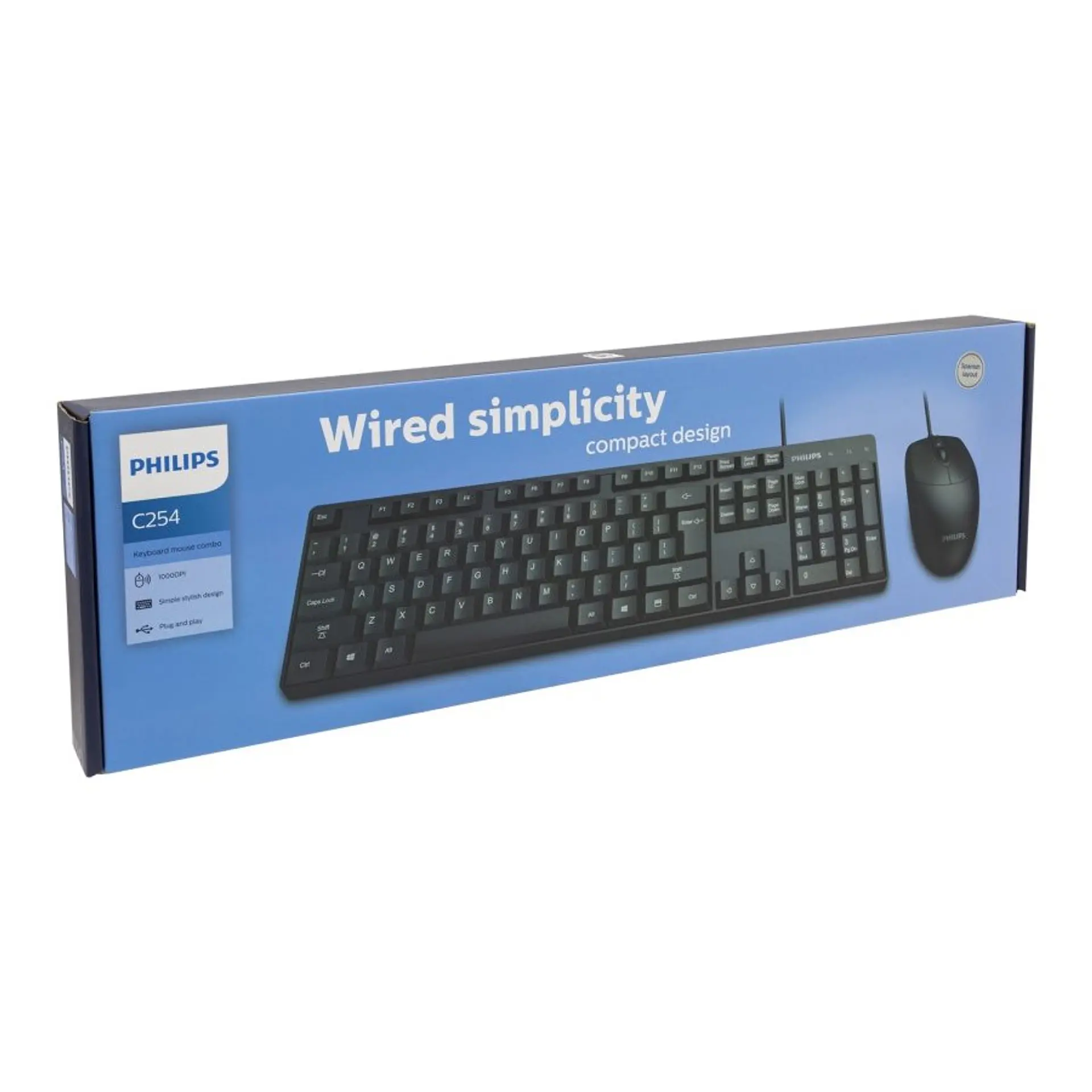 Kit Combo Teclado y Mouse Philips C224 SPT6254 4