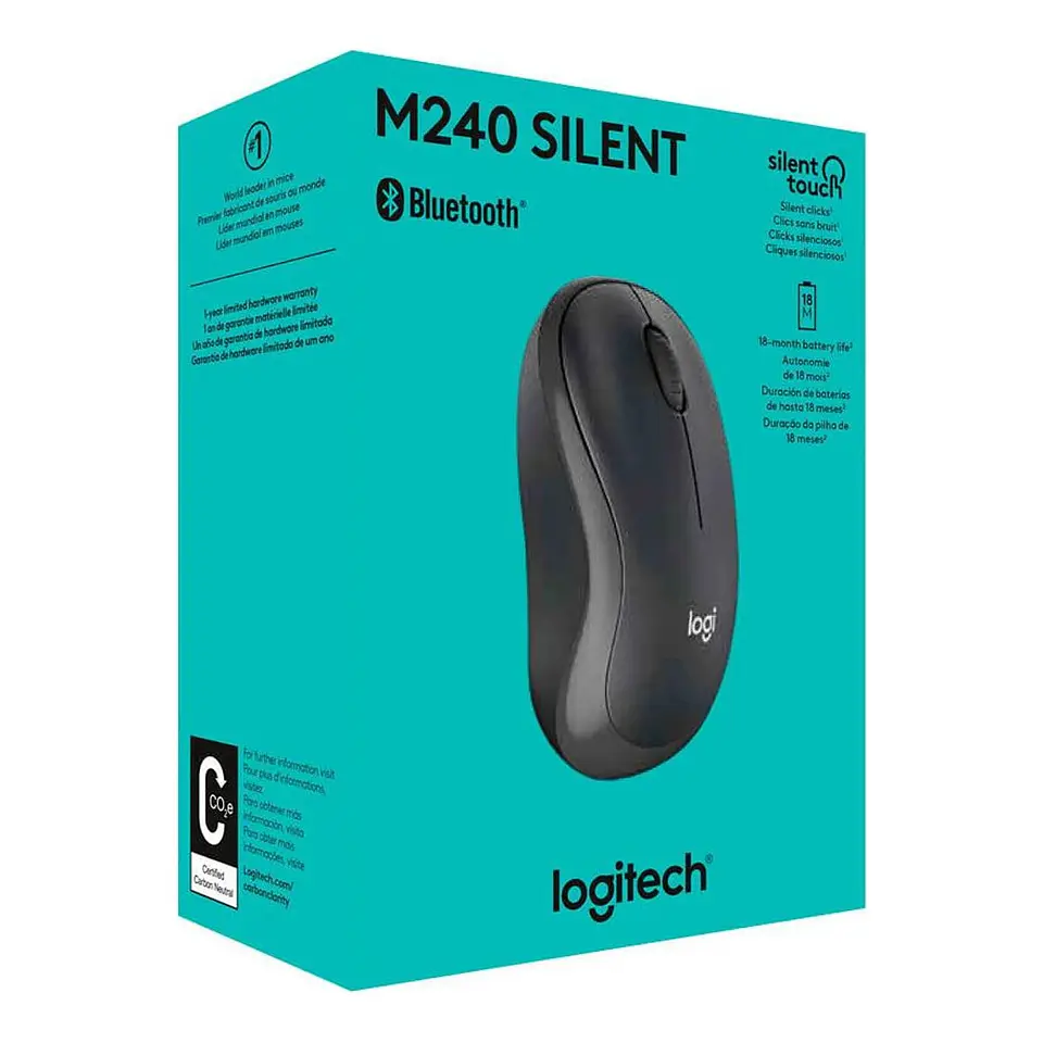 Mouse Bluetooth M240 Logitech Silent Grafito 8