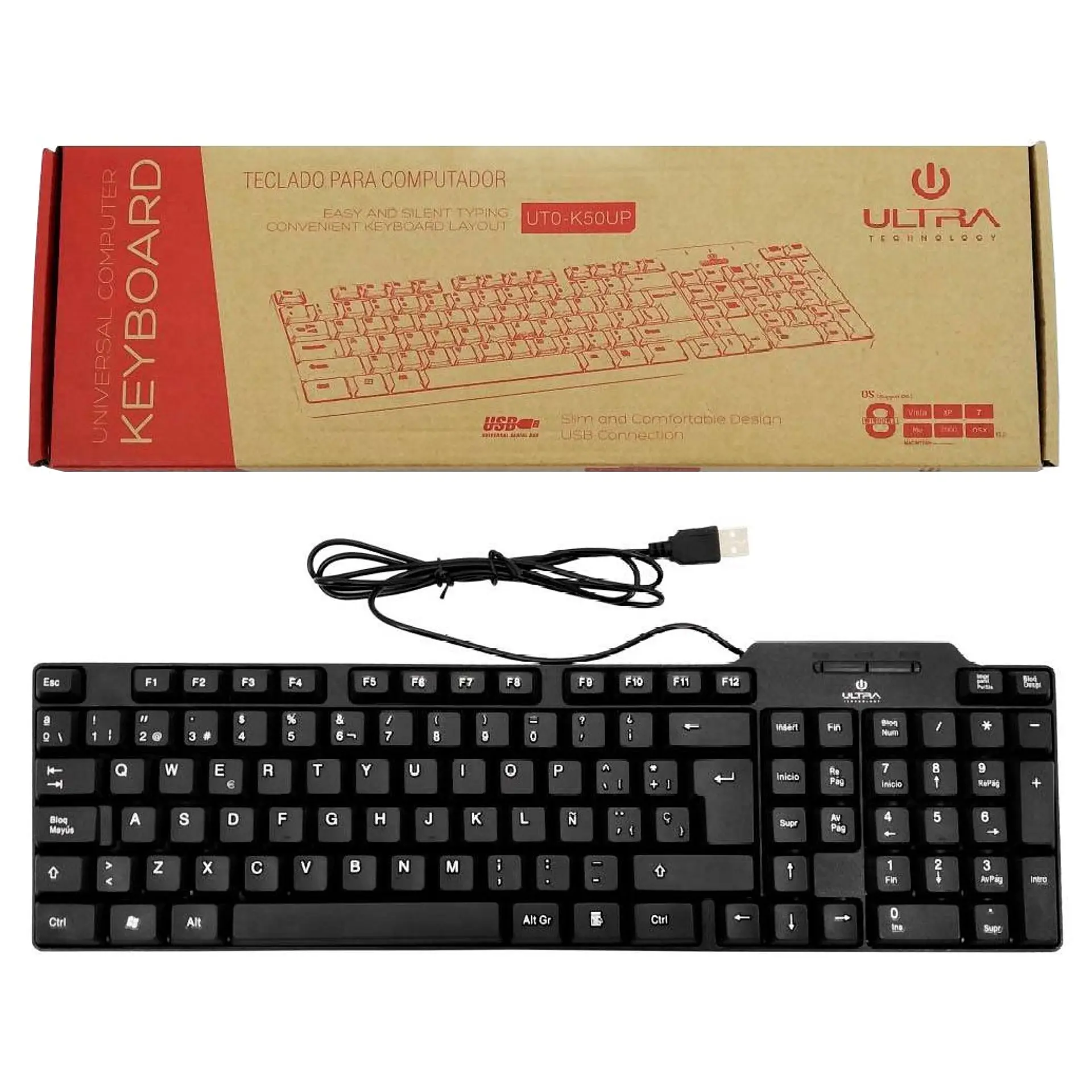 Teclado Alambrico USB Ultra UTO-K50UP 3