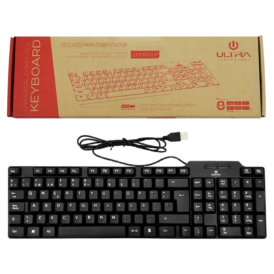 Teclado Alambrico USB Ultra UTO-K50UP 3