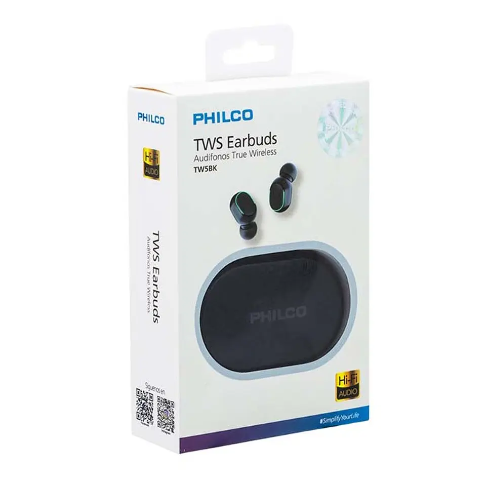 Audífonos True Wireless Philco Con Display TW5BK 5