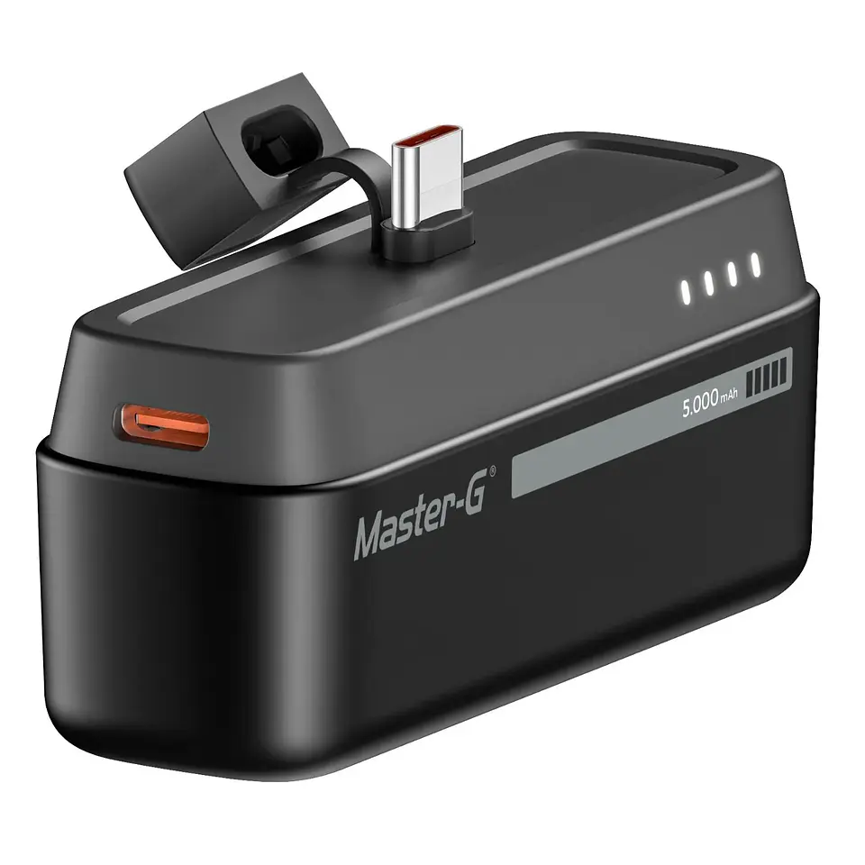 Cargador Base Portátil 20w 5000 mAh Tipo C Negro Master-G 1