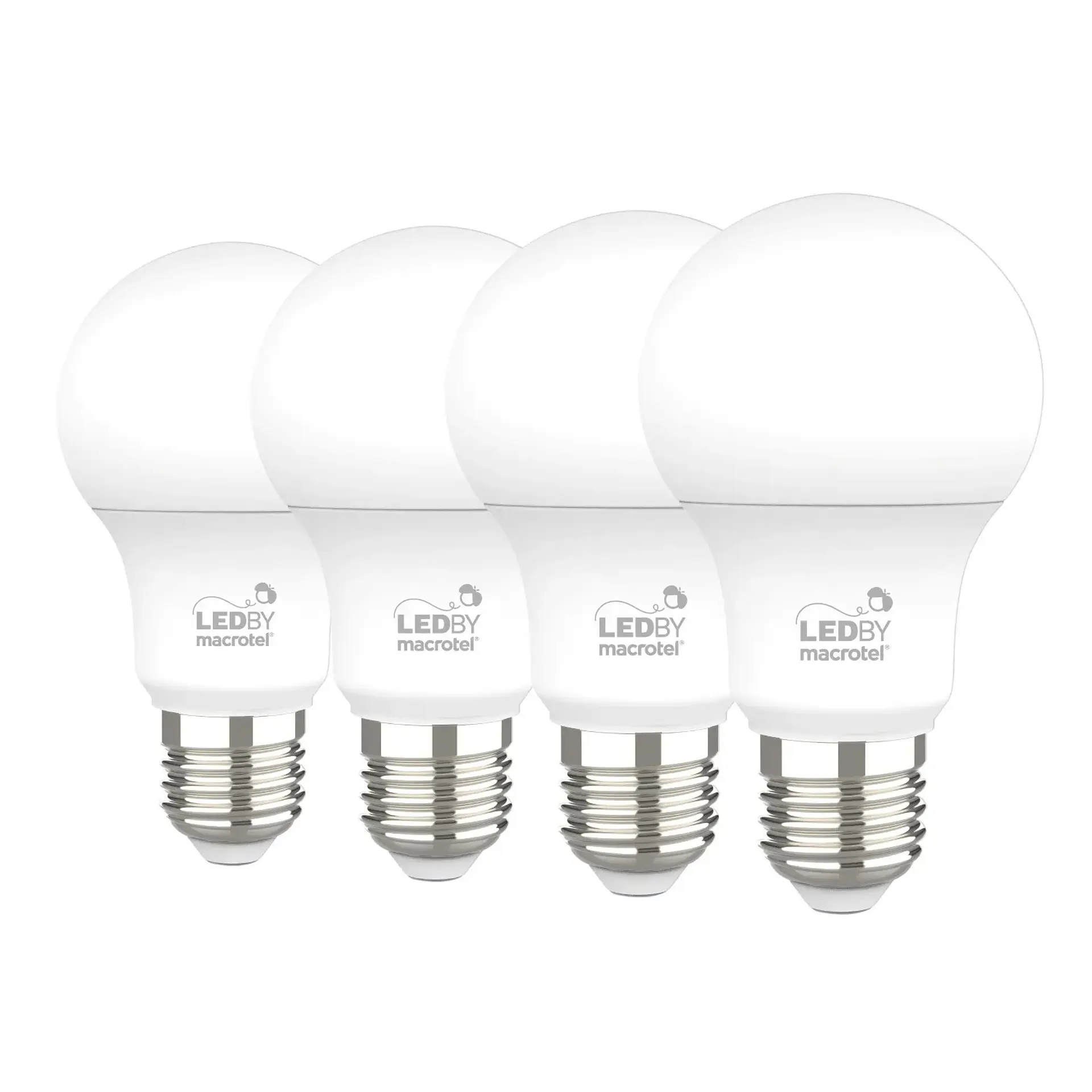 Pack 4 Ampolletas Led Macrotel E27 9w 3000K Luz Calida 1