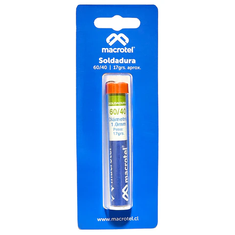 Soldadura de lápiz Macrotel 60/40 17 gr