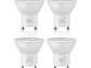 Pack 4 Ampolletas Led Macrotel GU10 5w 6500K Luz Fría - Miniatura 1