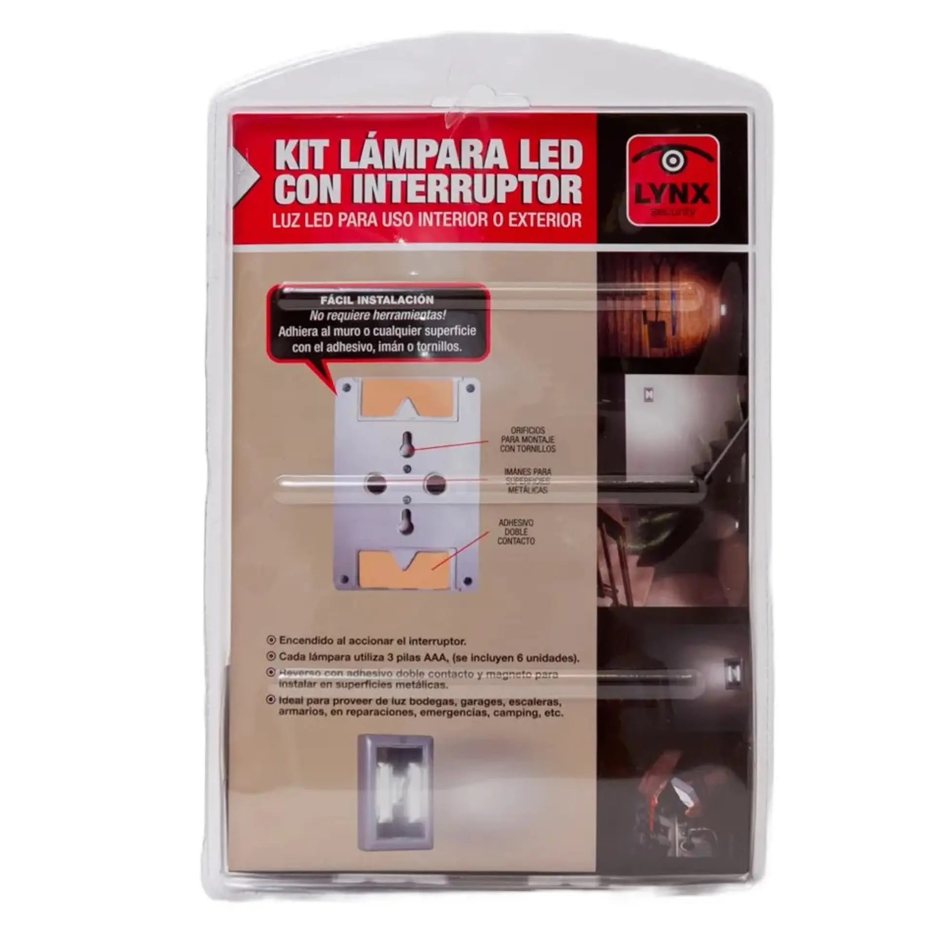 Kit 2 Luz De Emergencia Led A Pilas Lynx Security 3