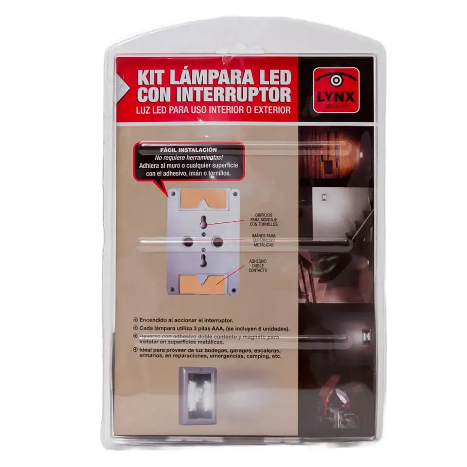 Kit 2 Luz De Emergencia Led A Pilas Lynx Security 3