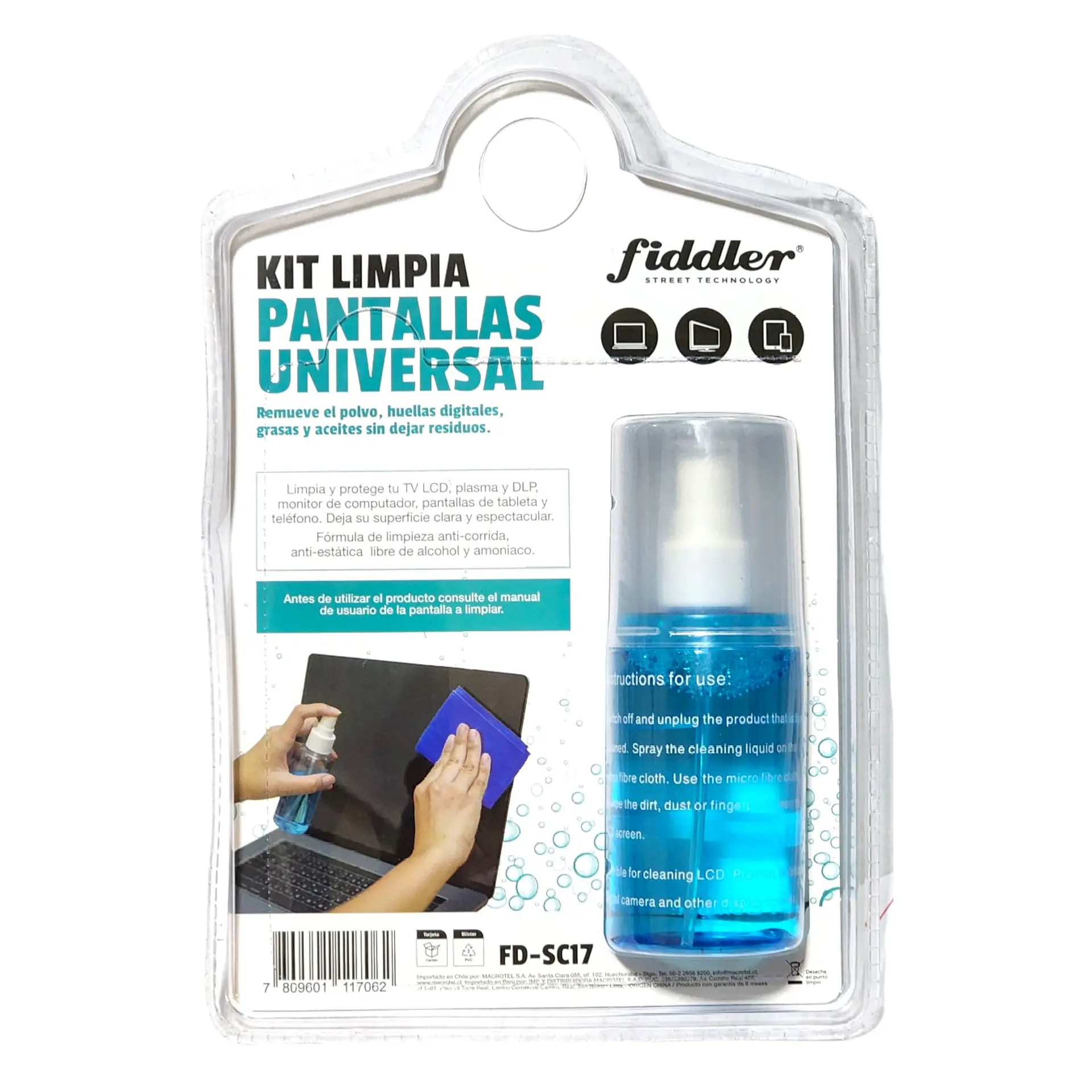 Kit De Limpieza Fiddler Universal Pantallas Led FD-SC17 2