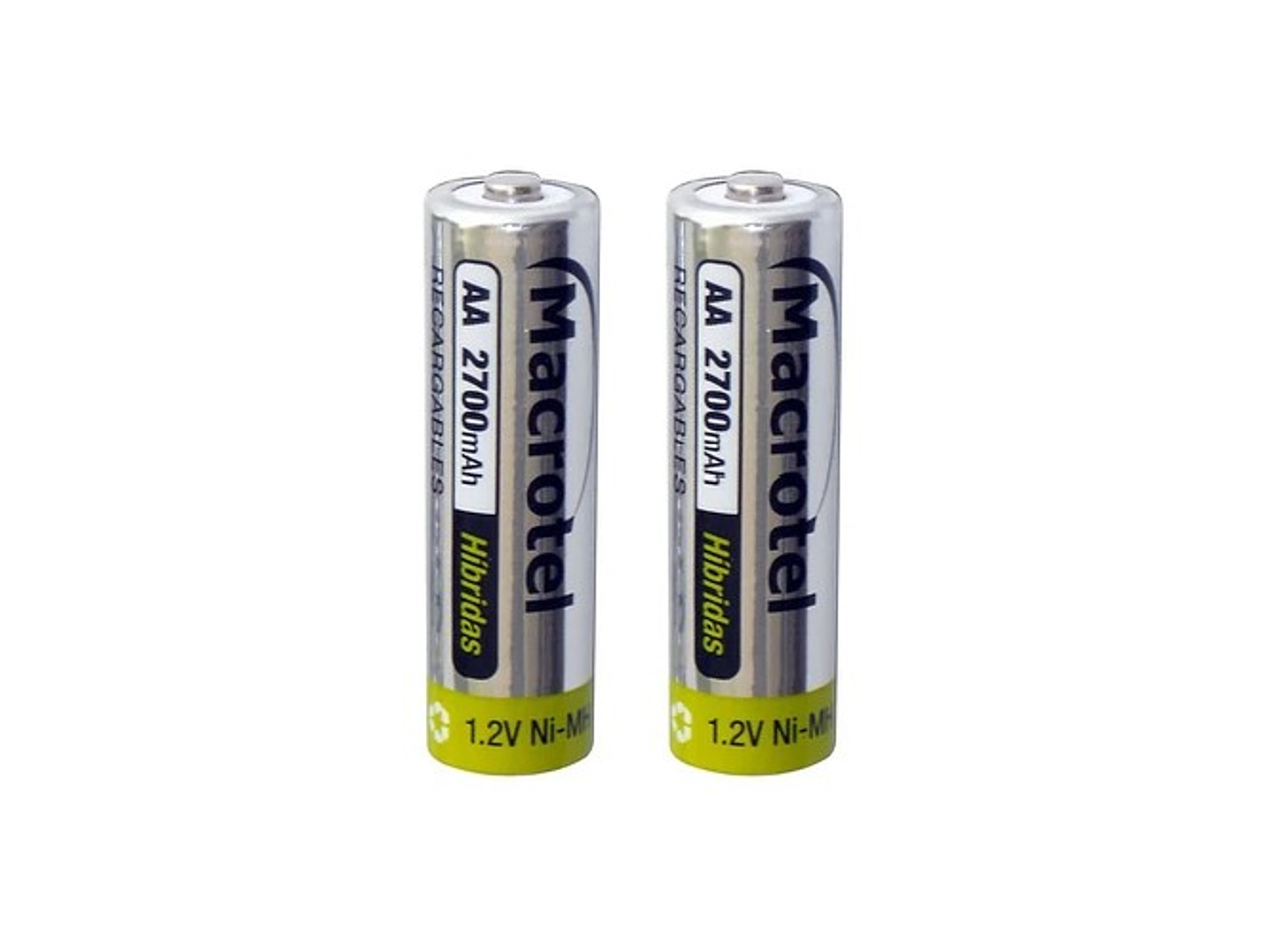 Pack 2 Pilas Recargables AA Macrotel 2700ma  2