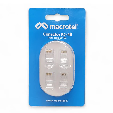 Pack 4 Conectores RJ45 Macrotel 