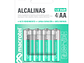 Pack 4 Pilas AA Alcalinas Macrotel - Miniatura 1