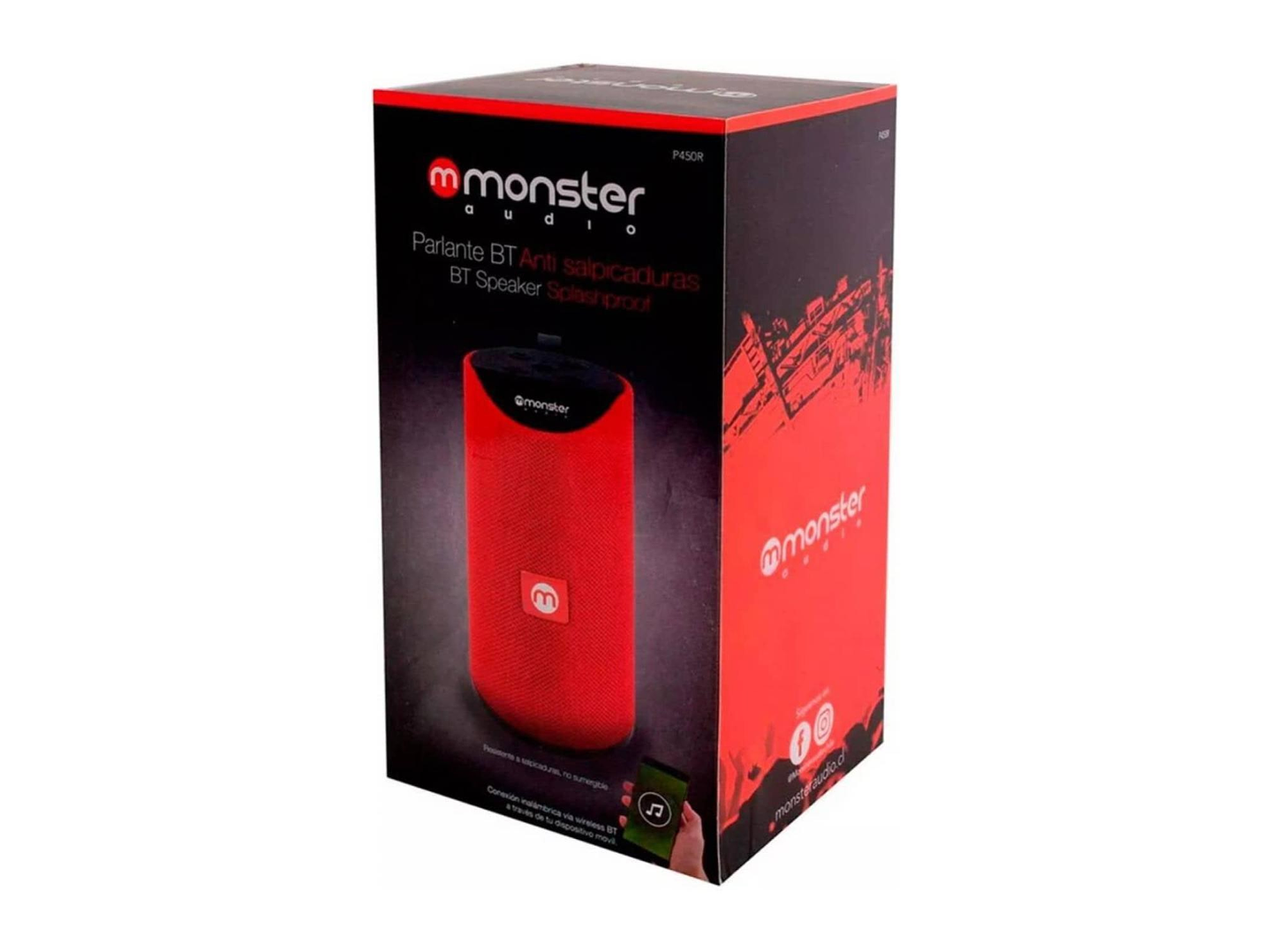 Parlante Bluetooth Monster 450R Rojo 2