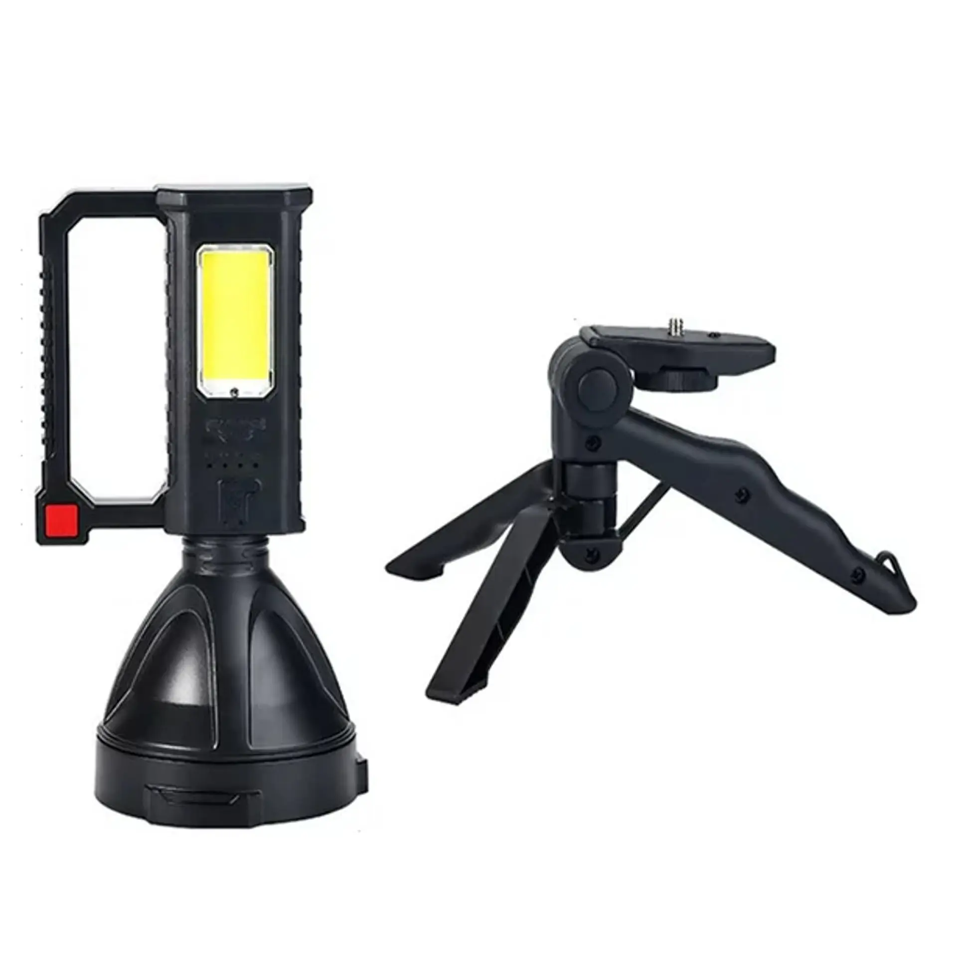 Linterna LED Con Tripode 1 Led + 1 led COB Recargable Usb 4
