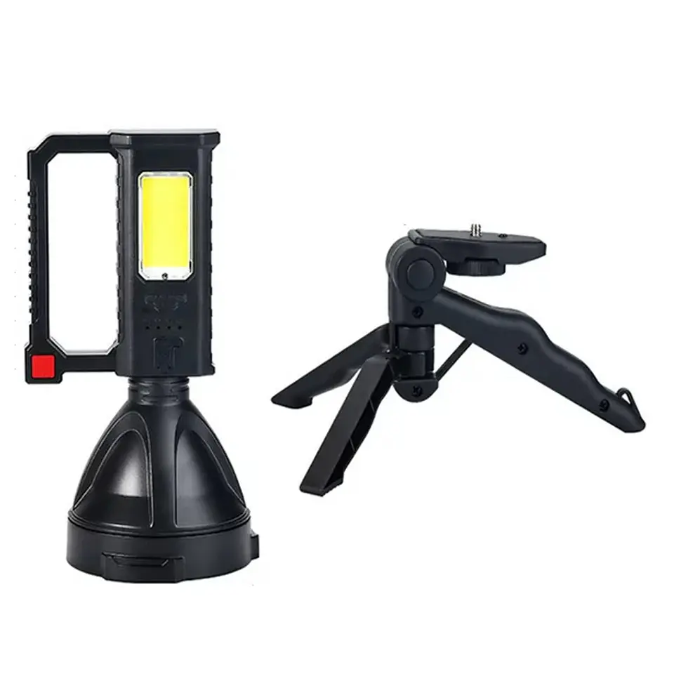 Linterna LED Con Tripode 1 Led + 1 led COB Recargable Usb 4
