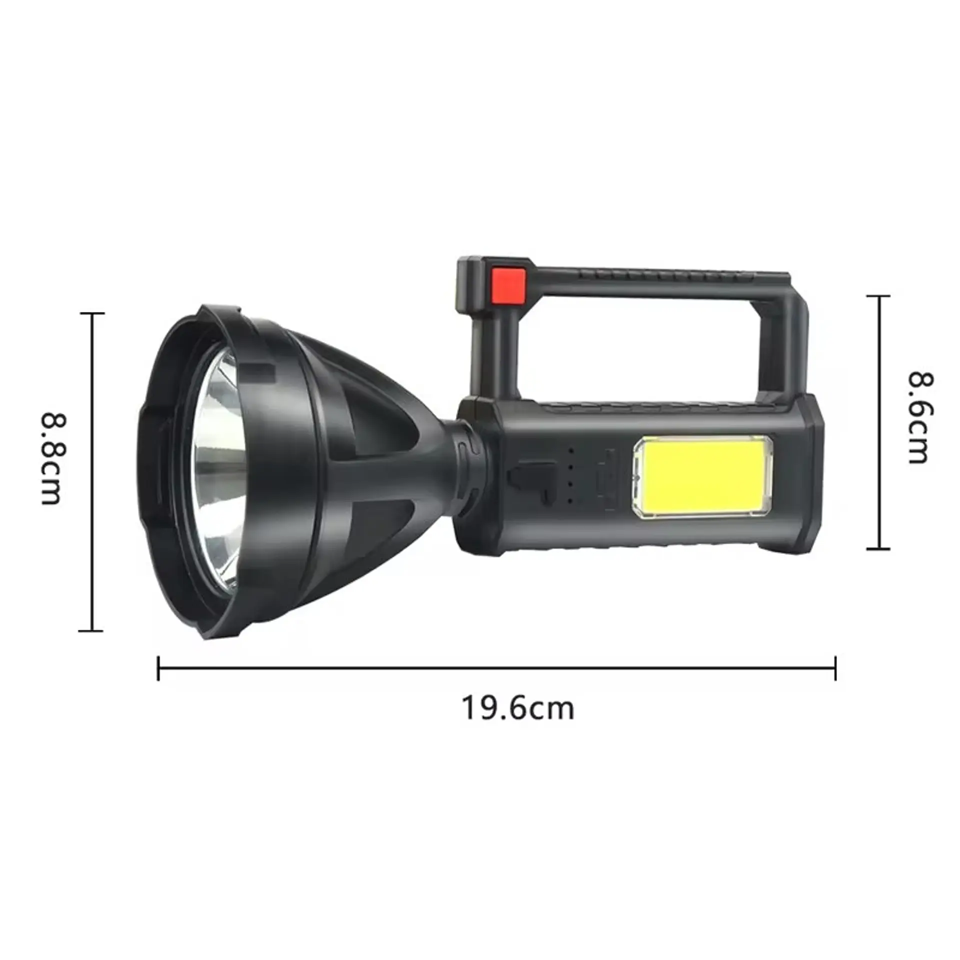 Linterna LED Con Tripode 1 Led + 1 led COB Recargable Usb 5