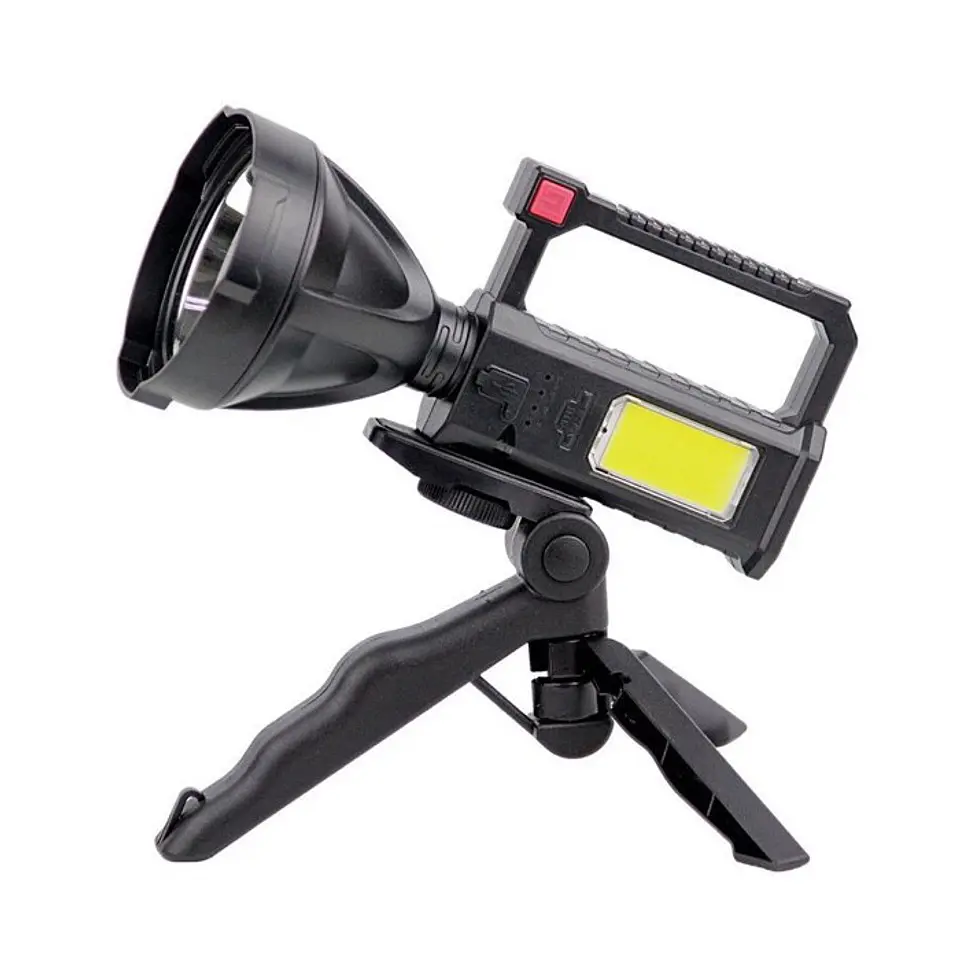 Linterna LED Con Tripode 1 Led + 1 led COB Recargable Usb 6